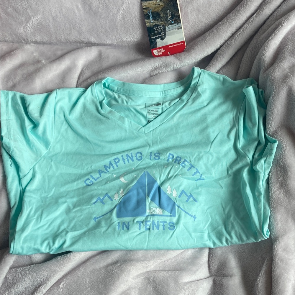 The North Face Kids Aqua Blue Graphic Tee